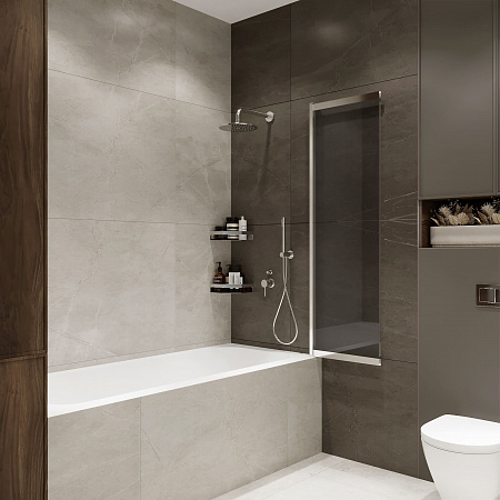 Шторка на ванну слайдер Terminus Ното 01 1500х900 проф.хром, тонированная Новоуральск - фото 3 Шторка на ванну слайдер Terminus Ното 01 1500х900 проф.хром, тонированная Новоуральск - фото 3