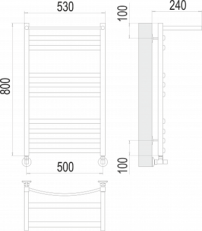 Енисей с/п П10 500х800 Полотенцесушитель TERMINUS Новоуральск - фото 3 Енисей с/п П10 500х800 Полотенцесушитель TERMINUS Новоуральск - фото 3