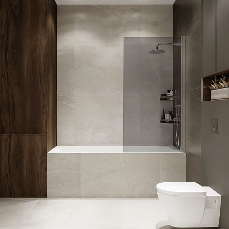 Шторка на ванну распашная Terminus Ното 02 1500х700 проф.хром, тонированная Новоуральск - фото 3 Шторка на ванну распашная Terminus Ното 02 1500х700 проф.хром, тонированная Новоуральск - фото 3