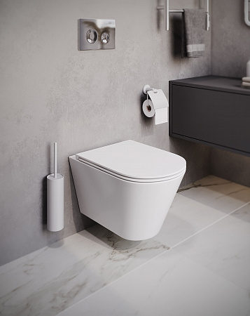 Подвесной унитаз безободковый Terminus Классик 540х365 белый Новоуральск - фото 2 Подвесной унитаз безободковый Terminus Классик 540х365 белый Новоуральск - фото 2