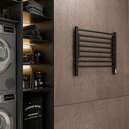 Горизонт П8 600х600 электро КС ЧЕРНЫЙ МУАР (sensor quick touch) Полотенцесушитель TERMINUS Новоуральск - фото 3 Горизонт П8 600х600 электро КС ЧЕРНЫЙ МУАР (sensor quick touch) Полотенцесушитель TERMINUS Новоуральск - фото 3