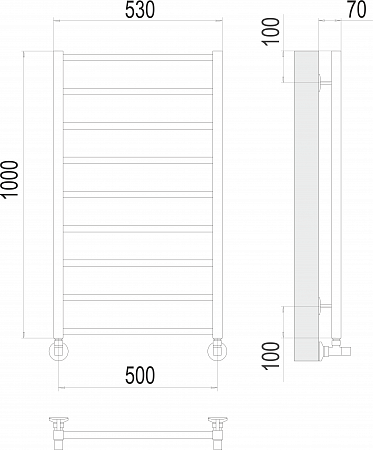 Контур П9 500х1000 Полотенцесушитель TERMINUS Новоуральск - фото 3 Контур П9 500х1000 Полотенцесушитель TERMINUS Новоуральск - фото 3
