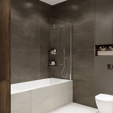 Шторка на ванну распашная Terminus Ното 02 1500х700 проф.хром Новоуральск - фото 1 Шторка на ванну распашная Terminus Ното 02 1500х700 проф.хром Новоуральск - фото 1