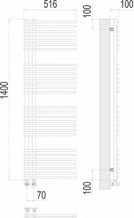 Астра П28 70х1400 Полотенцесушитель TERMINUS Новоуральск - фото 3 Астра П28 70х1400 Полотенцесушитель TERMINUS Новоуральск - фото 3