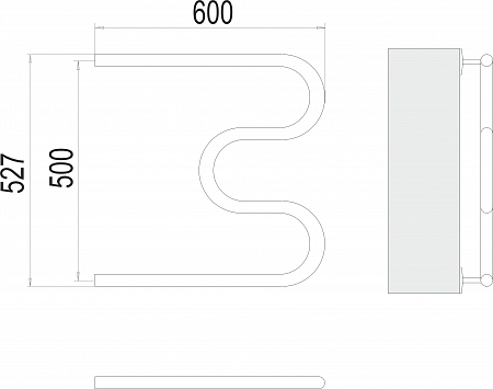 М-обр AISI 25 500х600 Полотенцесушитель TERMINUS Новоуральск - фото 3 М-обр AISI 25 500х600 Полотенцесушитель TERMINUS Новоуральск - фото 3