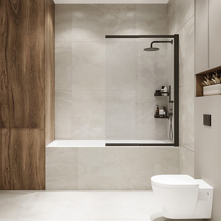 Шторка на ванну слайдер Terminus Ното 01 1500х900 проф.черный Новоуральск - фото 4 Шторка на ванну слайдер Terminus Ното 01 1500х900 проф.черный Новоуральск - фото 4