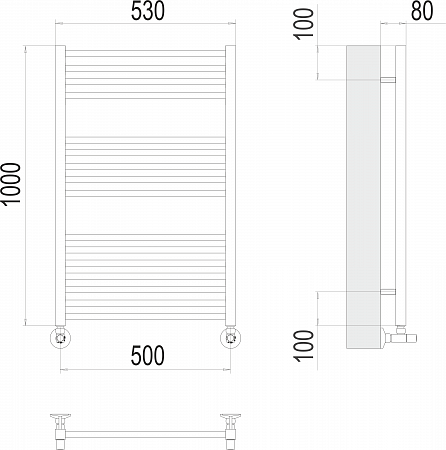 Ватикан П16 500х1000 Полотенцесушитель  TERMINUS Новоуральск - фото 3
