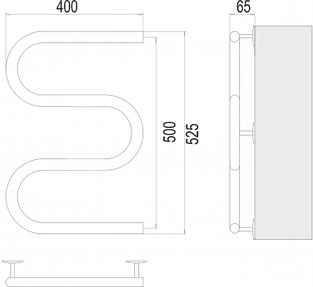 Электро 25 М-обр 400х500 Полотенцесушитель TERMINUS Новоуральск - фото 3 Электро 25 М-обр 400х500 Полотенцесушитель TERMINUS Новоуральск - фото 3