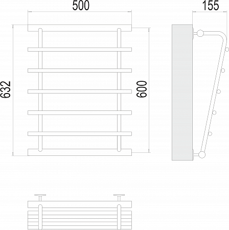 Каскад П5 600х500 Полотенцесушитель TERMINUS Новоуральск - фото 3 Каскад П5 600х500 Полотенцесушитель TERMINUS Новоуральск - фото 3