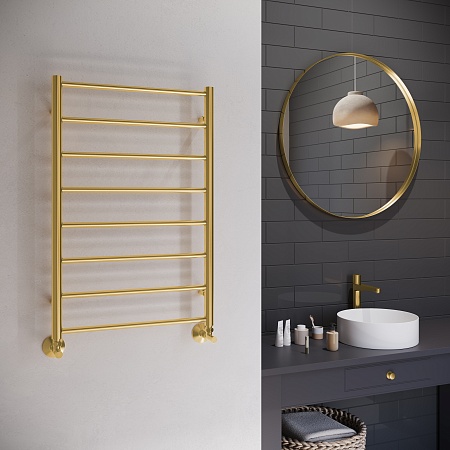 Аврора П8 500х800 Полотенцесушитель TERMINUS Брашированное золото Новоуральск - фото 3 Аврора П8 500х800 Полотенцесушитель TERMINUS Брашированное золото Новоуральск - фото 3