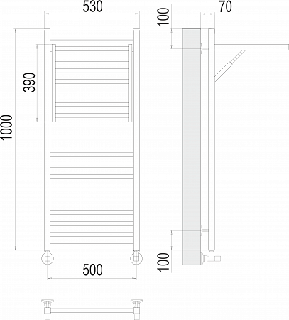 Валенсия П14 500х1000 Полотенцесушитель TERMINUS Новоуральск - фото 5 Валенсия П14 500х1000 Полотенцесушитель TERMINUS Новоуральск - фото 5