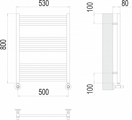 Сицилия П12 500х800 Полотенцесушитель TERMINUS Новоуральск - фото 3 Сицилия П12 500х800 Полотенцесушитель TERMINUS Новоуральск - фото 3
