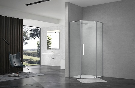 Душевой уголок распашной Terminus Альба 04 1000х1000х2200 трапеция хром Новоуральск - фото 2 Душевой уголок распашной Terminus Альба 04 1000х1000х2200 трапеция хром Новоуральск - фото 2