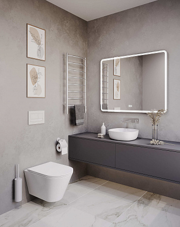 Подвесной унитаз безободковый Terminus Классик S 515х355 белый Новоуральск - фото 2 Подвесной унитаз безободковый Terminus Классик S 515х355 белый Новоуральск - фото 2