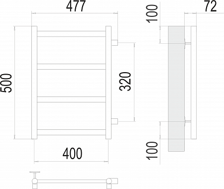 Аврора П4 400х500 бп320 Полотенцесушитель TERMINUS Новоуральск - фото 3 Аврора П4 400х500 бп320 Полотенцесушитель TERMINUS Новоуральск - фото 3