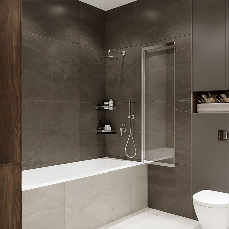 Шторка на ванну слайдер Terminus Ното 01 1500х900 проф.хром Новоуральск - фото 3 Шторка на ванну слайдер Terminus Ното 01 1500х900 проф.хром Новоуральск - фото 3