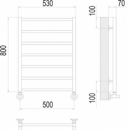 Контур П7 500х800 Полотенцесушитель TERMINUS Новоуральск - фото 3 Контур П7 500х800 Полотенцесушитель TERMINUS Новоуральск - фото 3